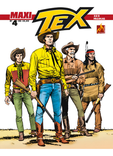 Maxi Tex Nº 004: O segredo da missão espanhola / Neve Vermelha, de Ruju, Pasquale. Maxi Tex (4), vol. 4. Editorial Edições Mythos Eireli,Sergio Bonelli Editore, capa mole em português, 2021