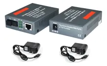 Comprar 1 Par Medios 1000mbps A\u002Fb Convertidor De Fibra Óptica Giga