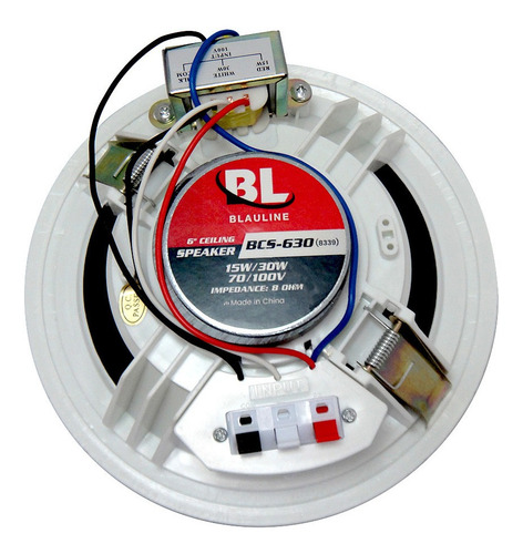 Imagen 2 de 5 de Parlante Techo Blauline Bcs-630 30w Musica Funcional Empotre