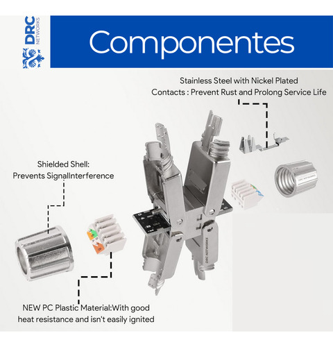Gigabit Pro Emenda Rj45 Cat.6a 10gbps Blindada 23awg