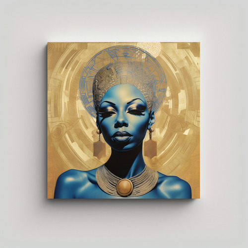 60x60cm Cuadro Dormitorio Nina Simone Estilo Afrofuturismo