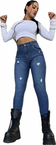 Jean Las Locas Madison Original 100% Mujer Chupin Pantalones