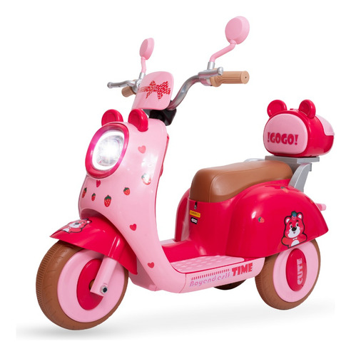 Moto Eléctrica Para Niños Aeiou 318 Tipo Vespa Tres Ruedas