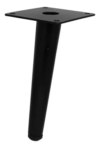 Micel Set de patas de mueble para somier (L x An x Al: 3 x 4 x 25 cm,  Metal, Negro)