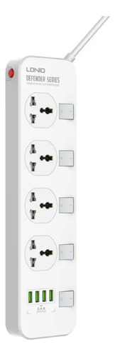 Toma Corriente Ldnio 4 Socket 4 Usb 