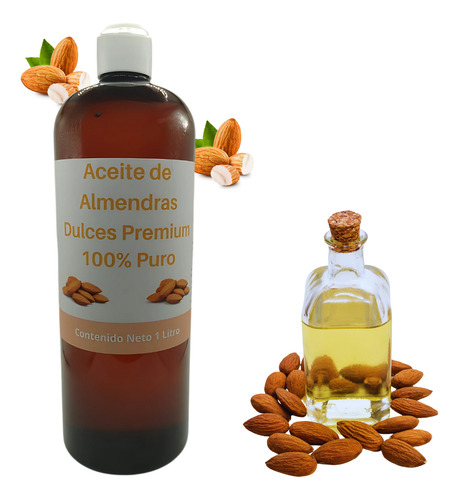 Aceite De Almendras Dulces Puro Calidad Cosmetico 1 Litro