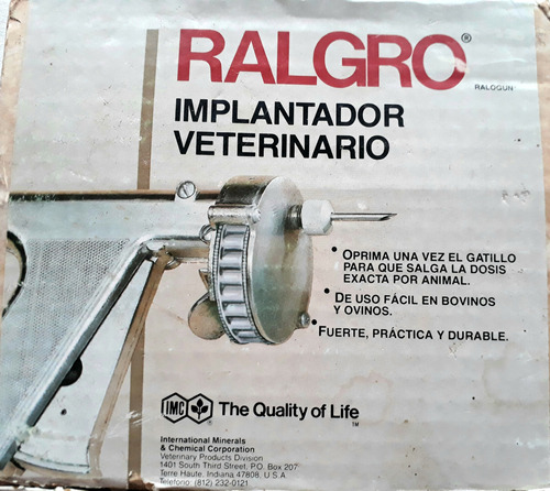 Implantador Veterinario Ralgro Ralogun