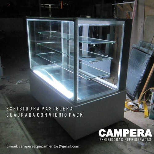 Exhibidoras Refrigeradas Con Vidrio Pack Y Control Digital