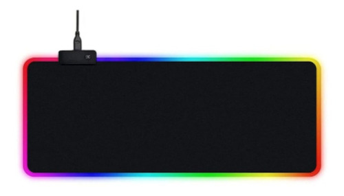 Mouse Pad Xl Retroiluminado Negro 80x30x4