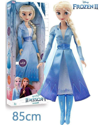Imagem 1 de 5 de Boneca Elsa Articulada Grande 85cms Frozen S2 Baby Brink