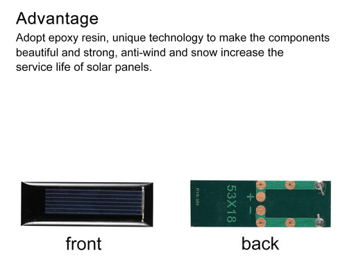 Minitpanel Solar Meccanixity De 0,5 V, 160 Ma, 008 W, 53 Mm