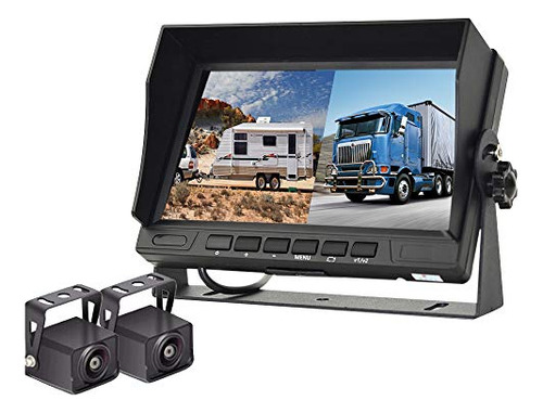 Hd 1080p Rv Backup Camera With 7 Inch Dvr Split Screen Monit