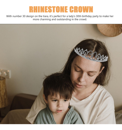 Diadema De Cumpleaños Con Diamantes De Imitación De Cristal