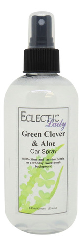 Green Clover And Aloe Spray Para Coche Doble Fuerza 2 Onza