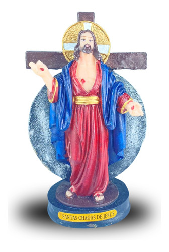 Imagem Escultura Santas Chagas De Jesus 12x7,5 Cm Em Resina