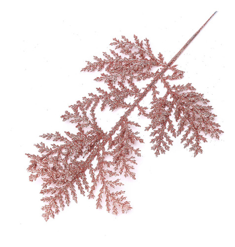 12 Ramas De Pino De Imitación De Color Rojo Brillante