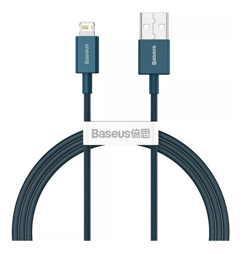 Baseus Cable De Datos Carga Rápida Usb-ip 2.4a 1m Color Azul