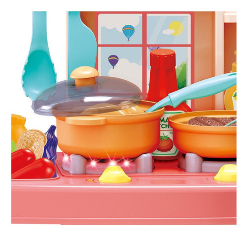 Aplicable A Cocinita Infantil Para Niñas Luz, Sonido Y Agua