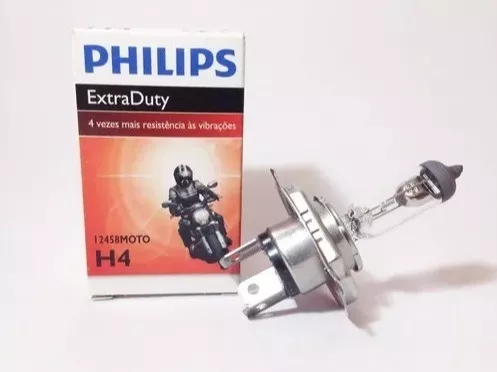 Lampara De Moto H4 35/35w 12v Philips P43t Extra Duty