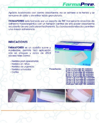 Imagen 2 de 2 de Farmapore Aposito Microporoso 6cmx9cm (leukomed) 50 Und