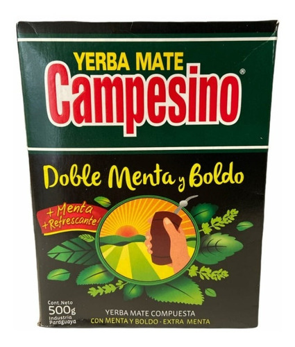 Erva Mate Para Terere Campesino Doble Menta E Boldo 500g