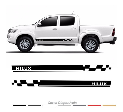 Adesivo Toyota Hilux Faixa Lateral Personalizado Par Imp29