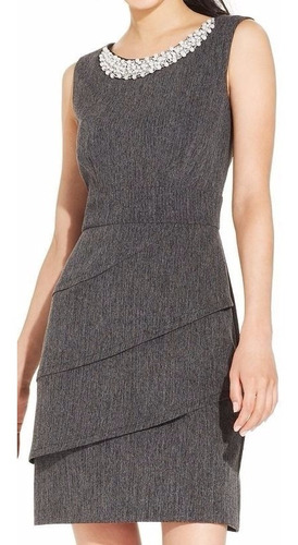 Vestido Connected Apparel Gris Talla S Talle Corto 6p Mama