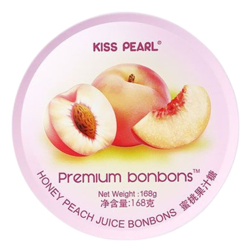 Bombones Sabor Durazno X168gr Kiss Pearl Premium Lata