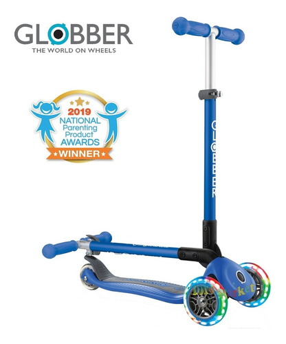 Imagen 2 de 10 de Globber Primo Lights Rosa Con Luces Monopatin De 3 Ruedas