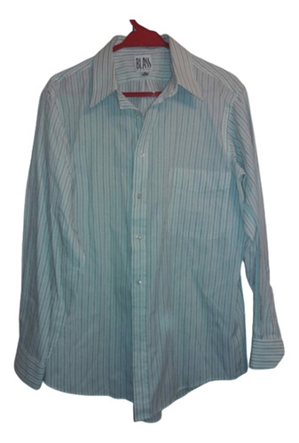 Bill Blass Camisa Blanco Tiza Hombre M.larga T.l 16 Imp.usa