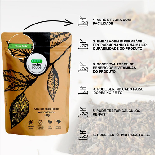 Chá De Assa Peixe - Vernonia Spp - 100g