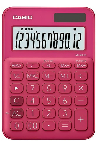 Calculadora  Tipo Mini Escritorio Casio Color Fucsia