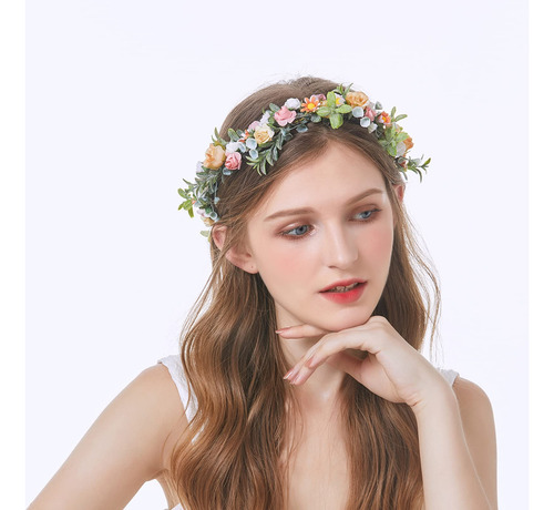 Trepveter - Diadema Floral Con Corona De Rosas Y Flores, Dis