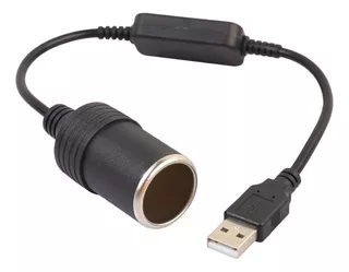 Convertidor Adaptador Cable Usb 5v A Cigarrera 12v Auto