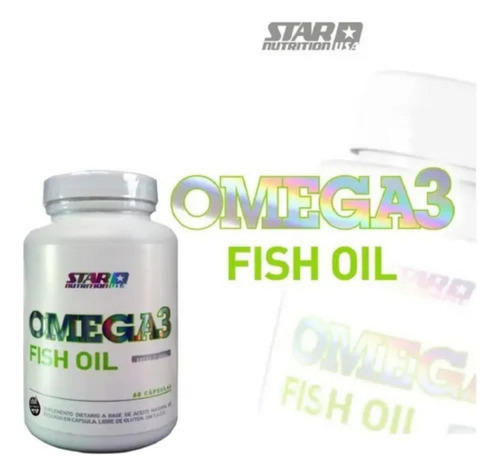 Omega 3 Fish Oil Star Nutrition X2 60 Cápsulas Sin Sabor + Pastillero Legend Ácidos Grasos Epa Y Dha Para Corazón, Cerebro Y Articulaciones