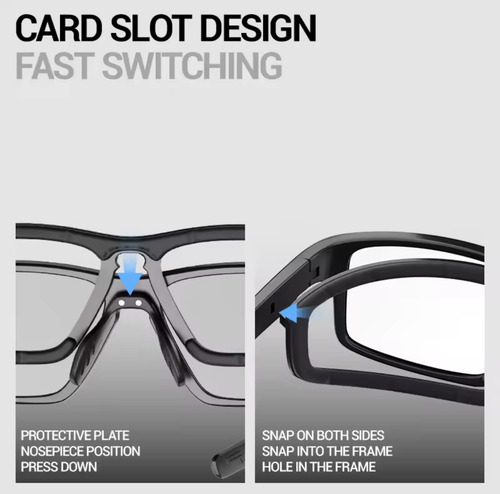 Gafas Deportivas Con Marco De Proteccion Kapvoe K613 Transparente Gris