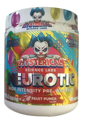 Pre-workout Neurotic Hysterical 30 Srv / 300 Grs / Sciencel Sabor Fruit punch