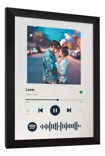 Quadro Capa De Álbum Spotify Personalizado 33x23cm Novidade