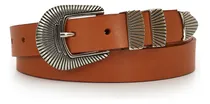 Comprar Cinturon Mujer Cuero Cinto Vestir Liso Casual Briganti Doma
