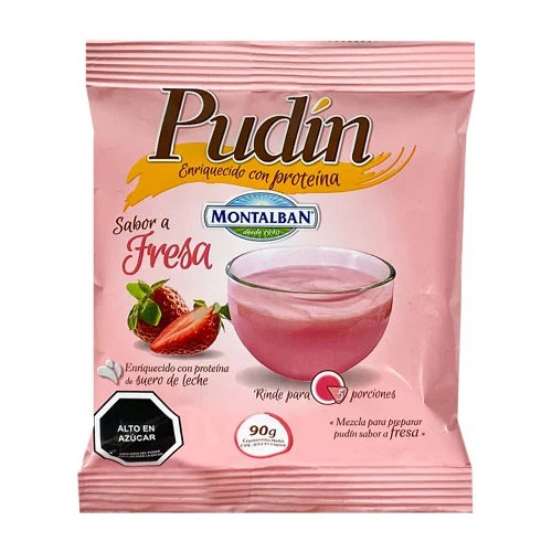 Mezcla Pudin Fresa Montalban 90gr 0786 1.38 Ml.