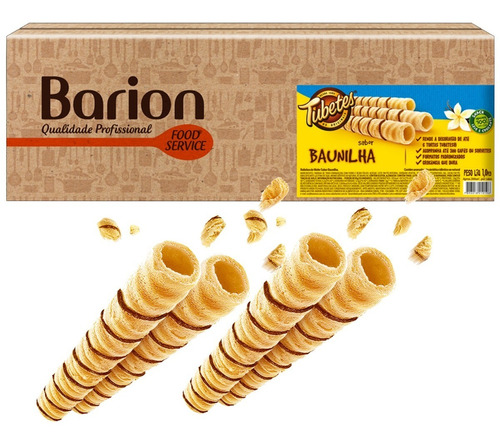 Tubetes Rolinhos De Wafer Barion Caixa 1kg - Aprox. 290 Unid