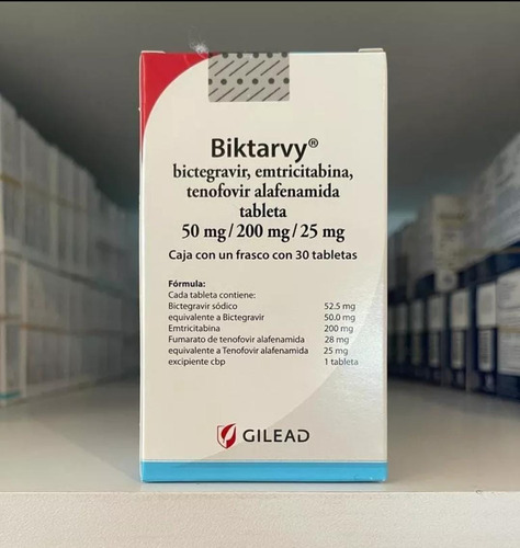 Farma-li ,biktarvy 50 Mg/ 200 Mg/ 25 Mg, Vigencia 2025.