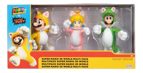 Multipack De Figuras Super Mario 3d World 4 