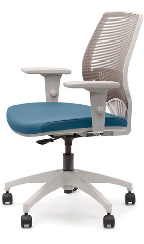 Cadeira De Escritório Marelli You 213 Azul Turquesa Com Estr Cor Azul-turquesa Material do estofamento Tecido