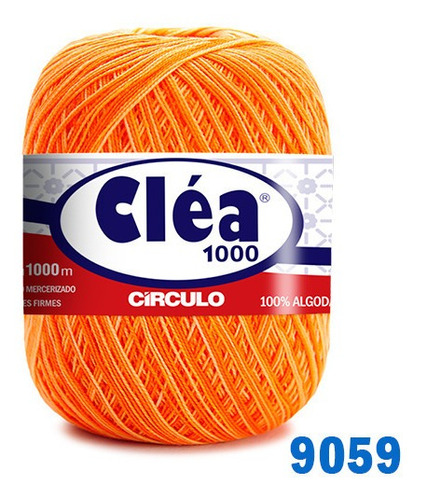 Linha Cléa 1000m Círculo Crochê Cor 9059 - Abóbora