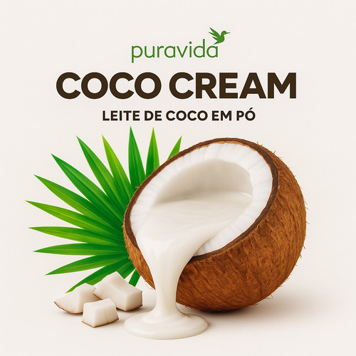 Suplemento Em Pó Leite De Coco Em Pó 100% Puro 1kg Puravida