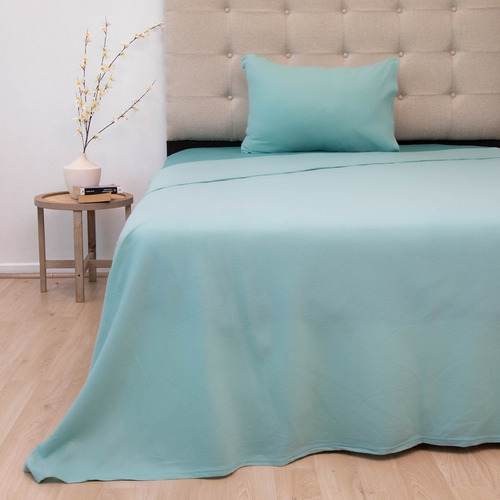Sábanas Polar Térmicas Verde Composé 1.5 Plazas Doral