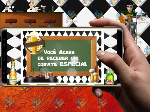 Convite Virtual Animado Boteco Dos Amigos - 4 Fotos
