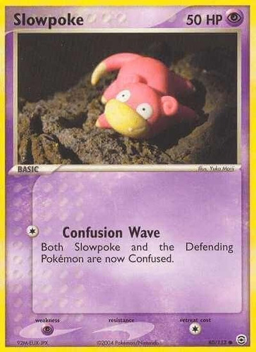 Pokemon Slowpoke 80/112 Ex Fire Red & Leaf Green Rg