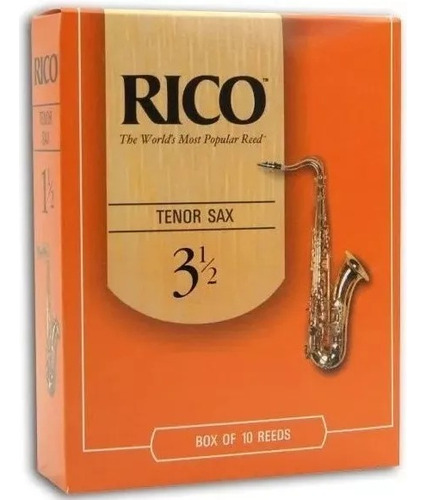 Pack X 10 Caña Para Saxo Tenor N° 3.5 Rico Rka1035.